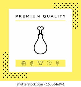 Chicken leg icon. Graphic elements for your design