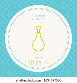 Chicken leg icon. Graphic elements for your design