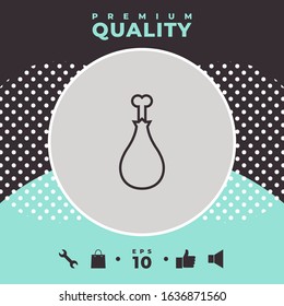 Chicken leg icon. Graphic elements for your design