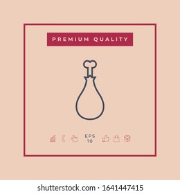 Chicken leg icon. Graphic elements for your design
