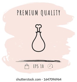 Icono de pierna de pollo. Elementos gráficos para el diseño