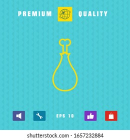 Chicken leg icon. Graphic elements for your design