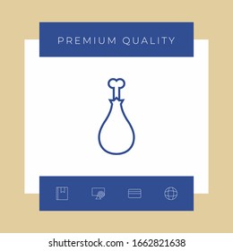 Chicken leg icon. Graphic elements for your design