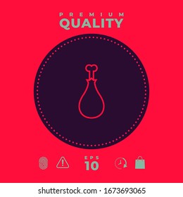 Chicken leg icon. Graphic elements for your design