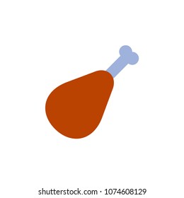 chicken leg icon illustration vector symbol