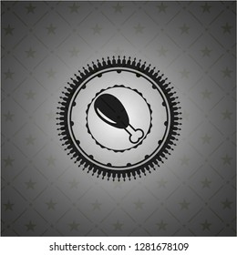 chicken leg icon inside black badge