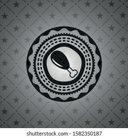 chicken leg icon inside dark badge