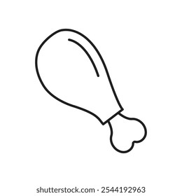 Chicken leg icon. isolated vector icon.