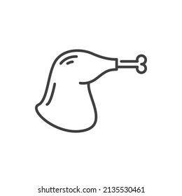Chicken Leg Icon Logo Template. editable vector.
