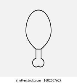 Chicken leg icon on  background vector eps 10