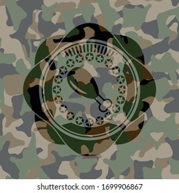 chicken leg icon on camouflaged pattern