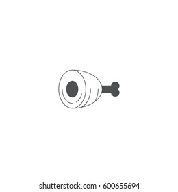 chicken leg icon. sign design