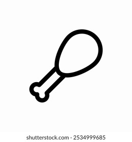 chicken leg icon sign vector