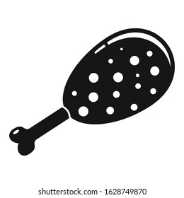 Chicken leg icon. Simple illustration of chicken leg vector icon for web design isolated on white background