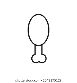 Chicken leg icon. simple vecor icon.