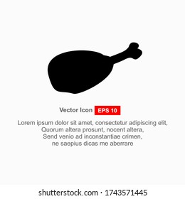 Chicken leg icon.  Suitable for website design and logos. Vector illustration