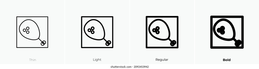 chicken leg icon. Thin, Light Regular And Bold style design isolated on white background
