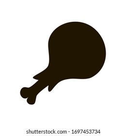 Chicken leg icon in trendy flat style isolated. EPS 10.