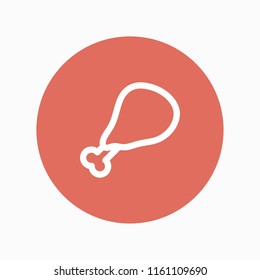 chicken leg icon vector