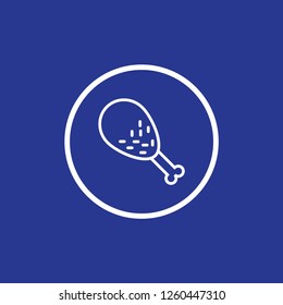 Chicken leg icon vector