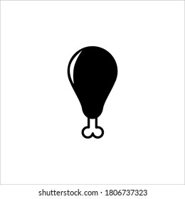 Chicken leg icon vector illustration. Premium quality flat icon in trendy style.
