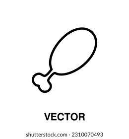 Chicken leg icon, vector illustration. vector chicken leg icon illustration isolated on white background