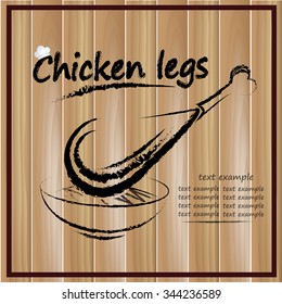Chicken leg icon Vector Illustration, 10 eps.