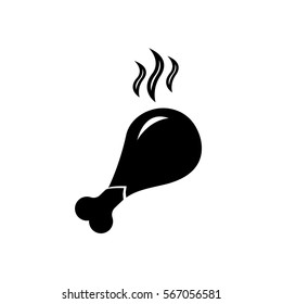 chicken leg. icon. vector illustration