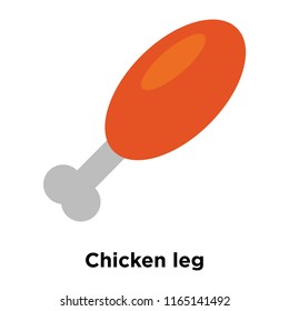 Chicken leg icon vector isolated on white background, Chicken leg transparent sign , historical stone age symbols