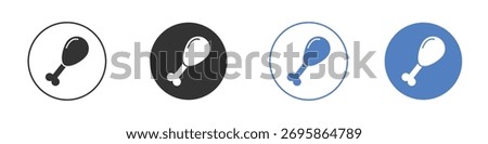 Chicken leg icon vector. Logo Template illustration design