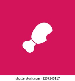 chicken leg icon vector. chicken leg sign on pink background. chicken leg icon for web and app