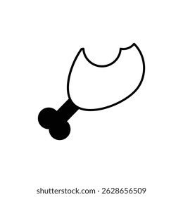 Chicken Leg Icon vector stock illustration