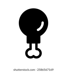 Chicken Leg Icon Vector Symbol Design Illustration