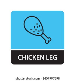 Chicken leg icon for web and mobile