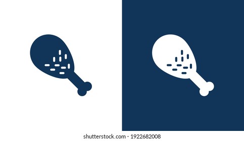 Chicken leg icon for web and mobile