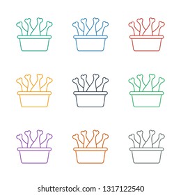 chicken leg icon white background. Editable line chicken leg icon from fastfood. Trendy chicken leg icon for web and mobile.