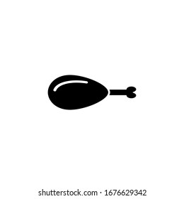 Chicken leg icon with white background