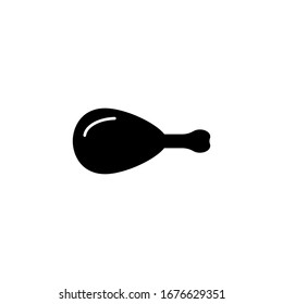 Chicken leg icon with white background