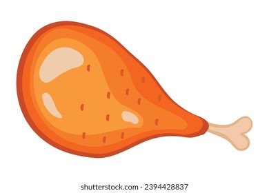 chicken leg illustration vector isolated