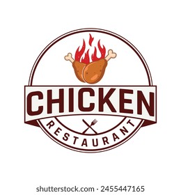 logo de pata de pollo, Vector de símbolo caliente de llama
restaurante de comida rápida