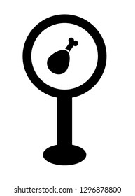 chicken leg and map pin. logo concept. Designed for your web site design, logo, app, UI
