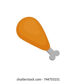 chicken leg on a white background