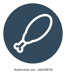 
Chicken Leg Outline bold Vector Icon which can be easily modified or Edited
