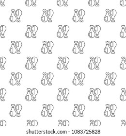 Chicken leg pattern vector seamless repeating for any web design