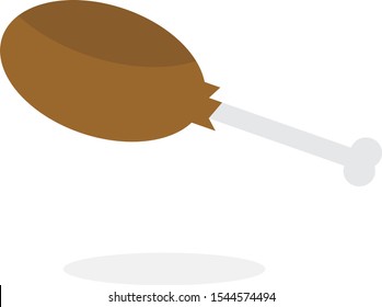 chicken leg piece graphic vector