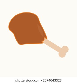 chicken leg piece vector design.