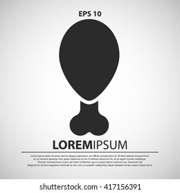 chicken leg roasted icon. chicken leg roasted vector illustration