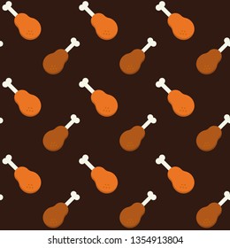 Chicken leg seamless pattern.Elements.  Vector texture. Seamless pattern for wallpaper, web sites,wrapping paper,for fashion prints, fabric, design.