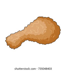 Chicken Leg, single icon in cartoon style.Leg, vector symbol stock illustration web.