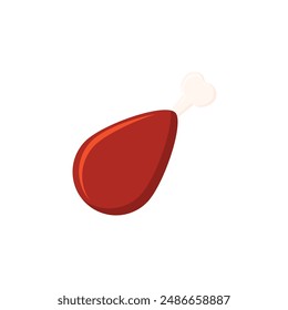 Chicken leg vector clip art
